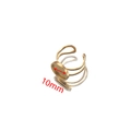 Adjustable gold stainless steel ring base with 10mm round tray for DIY jewelry making - Gold Round (10mm)