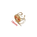 Golden adjustable ring base with 18mm round tray for DIY jewelry making accessories - Gold Round (18mm)
