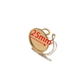 Adjustable 18K gold-plated stainless steel ring base with 25mm round blank tray - Gold Round (25mm)