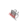Adjustable stainless steel ring with 18mm square tray for DIY jewelry making - Steel Square (18mm)