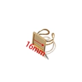 Adjustable golden stainless steel ring with 16mm square bezel setting for DIY jewelry - Gold Square (16mm)