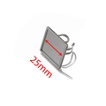 DIY silver stainless steel ring base with a 25mm square flat tray for jewelry making - Steel Square (25mm)