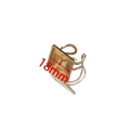 Adjustable golden stainless steel ring base with 18mm square DIY pearl setting tray - Gold Square (18mm)
