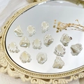 Parelmoer crèmekleurige hars schelpbedeltjes voor DIY-sieraden met geschulpte textuur - Hoefijzer Bloem Stijl