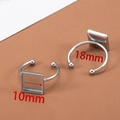 Base de anillo ajustable de acero inoxidable plateado con bandeja cuadrada de 10 mm - Estilo Cuadrado Grande / Plateado