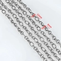 Zilveren roestvrijstalen ovale schakelketting met reliëf en 12mm maataanduiding - 12x7mm Stijl (1 Meter/Zakje) / Staalkleur