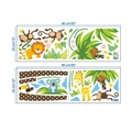 Cartoon jungle animal wall stickers featuring lions and monkeys for kids room decor - 30x90cm