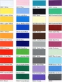 Professionele kleurenkaart voor vinyl muurstickers met codes en namen uit de H-serie - 43*38CM Meerkleurig Optioneel