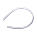 Diadema blanca de 10mm DIY forrada en tela con textura acanalada y estilo mínimo - Ancho 10mm / Blanco