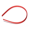 Diadema clásica de 10 mm en rojo brillante forrada en tela con textura de seda y estilo minimalista - Ancho 10mm / Rojo