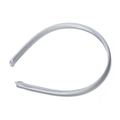 Diadema minimalista de 10mm en satén gris plateado para accesorios de cabello DIY - Ancho 10mm / Gris