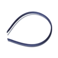 Diadema azul marino de 10mm forrada en raso satinado para accesorios de cabello DIY - Ancho 10mm / Azul marino