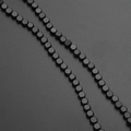 Facettierte schwarze Glasperlen in Rondellform für DIY Halsketten und Armbänder - Schwarz