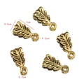Perles d'espacement en forme de feuille dorée antique pour la création de bijoux DIY - Pendentif Feuille / 0.6x1cm / Or antique
