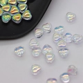 Perline di vetro aurora a forma di cuore cangianti con finitura AB per gioielli DIY - 6mm / Aurora boreale