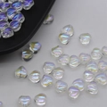 Aurora transparente Herzglasperlen mit AB-Regenbogenbeschichtung für DIY-Schmuck - 6mm / AB Weiß