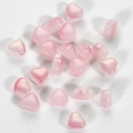 Perle a cuore in vetro aurora rosa con finitura cangiante per gioielli fai da te - 6mm / Rosa Miele