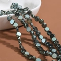 Faceted smoke gray glass beads for Bohemian DIY necklaces and bracelets accessories - Transparent-Army Green