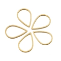 Matte gold stainless steel teardrop studs earrings for DIY jewelry making - 11x16 / Gold