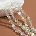 Faceted AB crystal glass beads with rainbow coating for DIY jewelry making and crafts - Transparent-AB Color