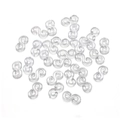 Pack de 500 clips en S transparentes para pulseras de goma y bisutería artesanal - 500 Unidades/Paquete (11x6mm) / Transparente