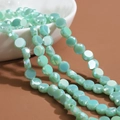 Faceted mint green rondelle glass beads for DIY bohemian jewelry making accessories - Solid-Light Green