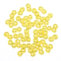 Clips de conexión en forma de S color amarillo limón para pulseras de goma elásticas - 500 Unidades/Paquete (11x6mm) / Amarillo