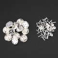 Silver DIY butterfly clutch tie tacks with lapel pins set in durable pure copper - Bowknot Hat / 50Pcs/Bag / Silver
