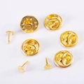 Golden butterfly clutch pin backs and tie tacks for DIY badge jewelry making - Bowknot Hat / 50Pcs/Bag / Gold