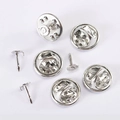 Silver metal butterfly clutch pins and tie tacks for DIY jewelry making accessories - Bowknot Hat / 50Pcs/Bag / White K/Silver