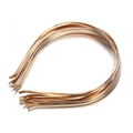 Set de diez diademas metálicas doradas brillantes para manualidades con diseño plano y acabado espejo - 3mm de ancho / Oro KC