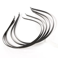 Pack de 5 diademas infantiles negras mate para manualidades y accesorios DIY - 3mm de ancho / Negro