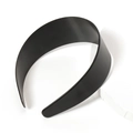 Simple matte black wide plastic headband for DIY hair accessories and daily wear - Black / Medium Style