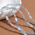 Faceted gray-blue crystal glass beads for DIY necklaces and handmade jewelry crafts - 60 Pieces/Pack / Jelly Grey