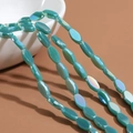 Faceted mint green crystal beads with AB aurora coating for DIY jewelry making - 60 Pieces/Pack / Solid Blue Green