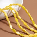 Polished bright yellow faceted diamond glass beads for DIY jewelry making and crafts - 60 Pieces/Pack / Solid Yellow