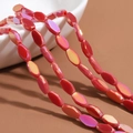 Faceted red iris crystal beads with aurora coating for DIY jewelry making and crafts - 60 Pieces/Pack / Solid Red