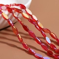 Rhombus red crystal beads with iridescent AB coating for DIY jewelry making - 60 Pieces/Pack / Transparent AB Wine Red