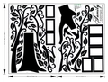 Großer schwarzer Familienbaum Wandaufkleber mit Bilderrahmen im 90x120cm Layout - 60x90cm