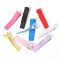 Acht gekleurde haarspelden omwikkeld met grosgrain lint voor DIY-haaraccessoires en kids - 5cm / Meerkleurig