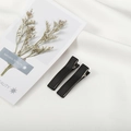 Paar zwarte grosgrain lint metalen haarspelden voor het maken van DIY haarstrikken - 5cm / Zwart
