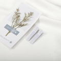 Set di due fermagli per capelli in metallo bianco con nastro grosgrain per fai da te - 5cm (20 pezzi/confezione) / Bianco