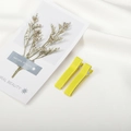 Paar felgele grosgrain lint omwikkelde haarspelden voor DIY haaraccessoires voor kinderen - 5cm / Geel