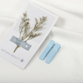 Coppia di fermagli per capelli rettangolari in nastro grosgrain celeste per il fai da te - 5cm (20 pezzi/confezione) / Azzurro