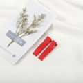 Coppia di fermagli per capelli in nastro grosgrain rosso acceso per accessori fai da te - 5cm (20 pezzi/confezione) / Rosso