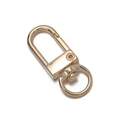 Golden alloy lobster clasp with 360-degree swivel ring for DIY jewelry making and keychains - 5 Pieces / Square-KC Gold