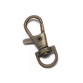 Antique bronze lobster clasp with rotating swivel hook for DIY jewelry making - Round-Bronze