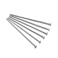 DIY silver flat head earring pins in stainless steel for jewelry making accessory - 18mm Length (200 Pcs/Pack) / Rhodium