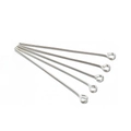 Polished silver stainless steel eye pins for DIY jewelry making and bead connecting - 18mm (200 Pieces/Pack) / Silver