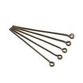Five antique bronze eye pins for DIY jewelry making laid on a white background - 18mm (200 Pieces/Pack) / Bronze